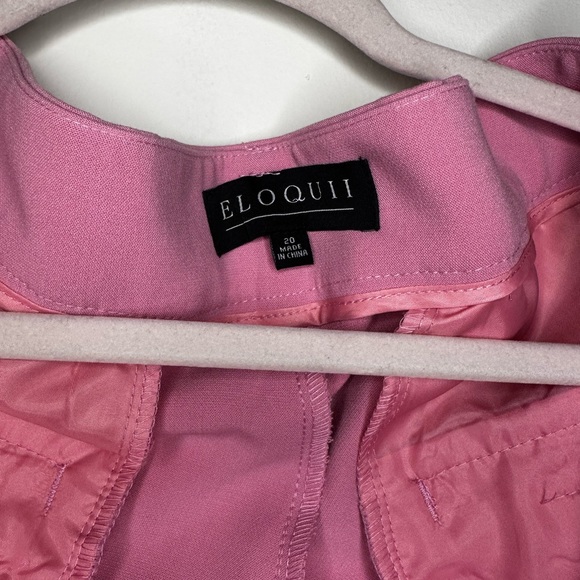ELOQUII STRAIGHT LEG ANKLE PANT PINK - Picture 5 of 7